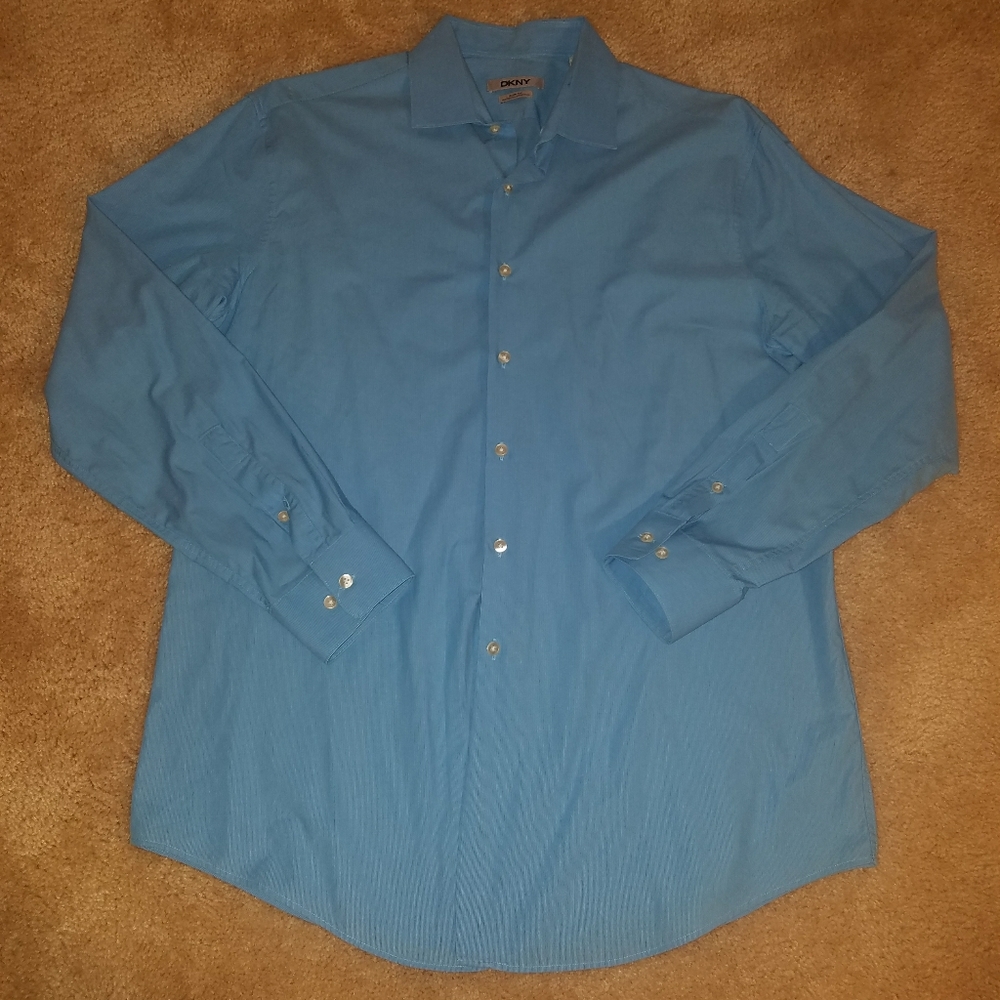 DKNY Men's Long Sleeve Dress Shirt
